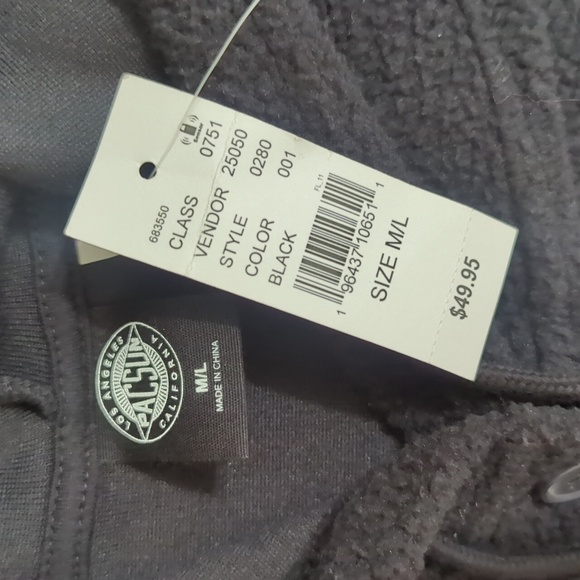 Pacsun Hooded Polar Fleece Shacket, Color Black Size M/L - Picture 15 of 16